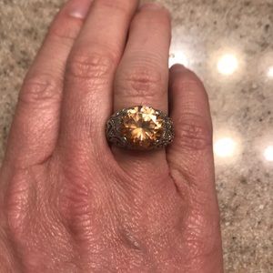 Citrine sterling silver ring